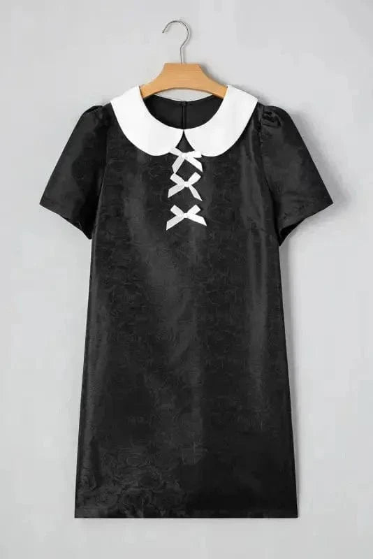 Mini Dresses Gothic Floral Charm Bow Dress