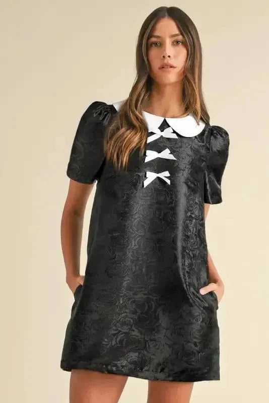 Mini Dresses Gothic Floral Charm Bow Dress