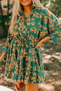 Mini Dresses Green / S / 100%Polyester Meadow Mirth Flowy Dress