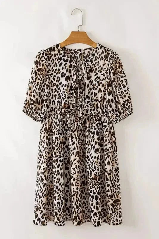 Mini Dresses Leopard Chic Flared Dress