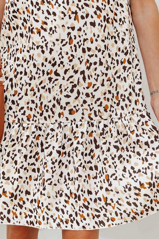 Mini Dresses Leopard Ruffled Mini Dress