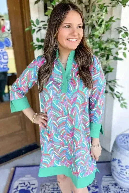 Mini Dresses Mosaic Charm Shift Dress