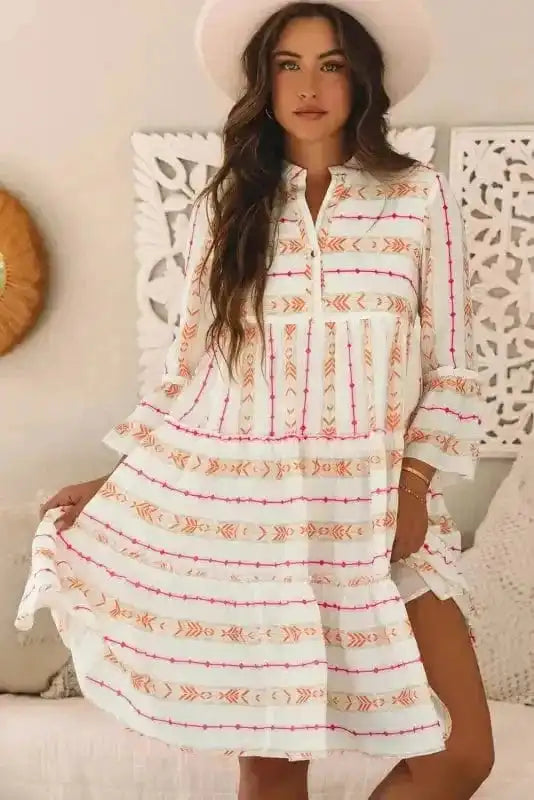 Mini Dresses Mystic Print Flowy Dress