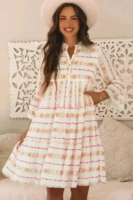 Mini Dresses Mystic Print Flowy Dress