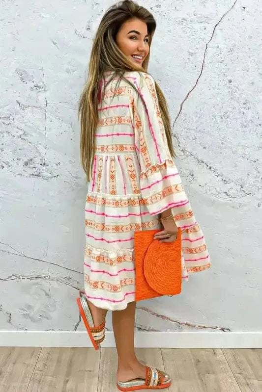 Mini Dresses Mystic Print Flowy Dress