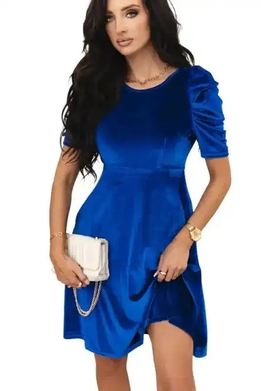 Mini Dresses Nautical Velvet Charm Dress