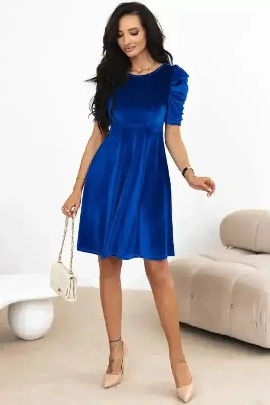 Mini Dresses Nautical Velvet Charm Dress