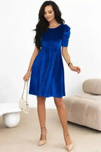 Mini Dresses Nautical Velvet Charm Dress
