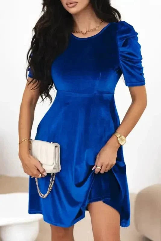 Mini Dresses Nautical Velvet Charm Dress