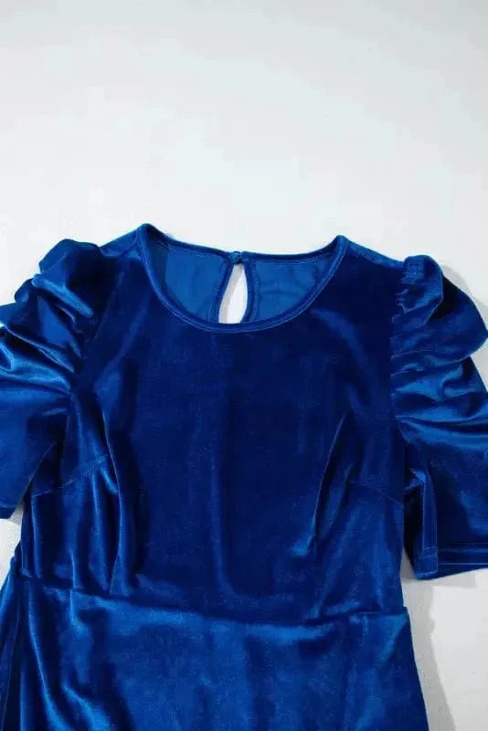 Mini Dresses Nautical Velvet Charm Dress