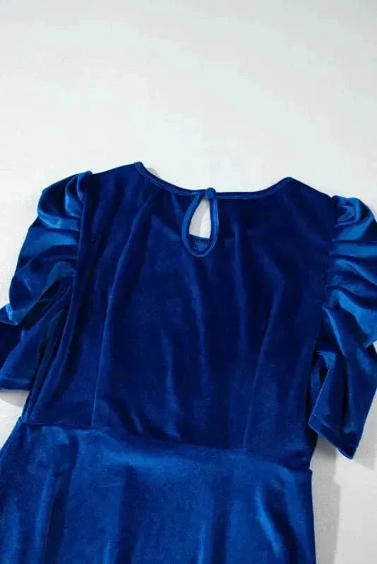 Mini Dresses Nautical Velvet Charm Dress