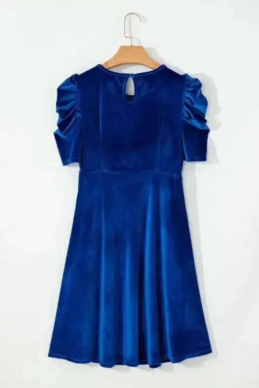Mini Dresses Nautical Velvet Charm Dress