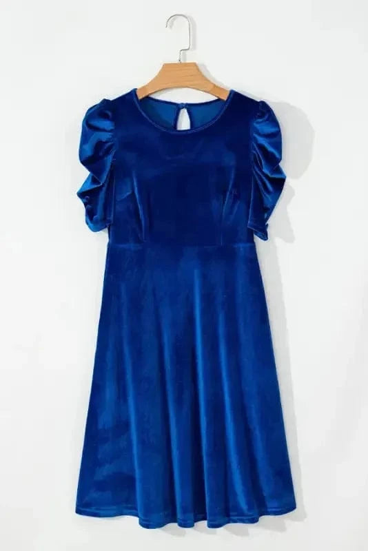 Mini Dresses Nautical Velvet Charm Dress