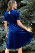 Mini Dresses Nautical Velvet Charm Dress