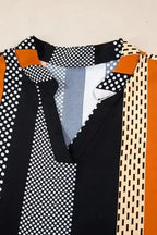 Mini Dresses Noir Polka Ruffle Mini Dress