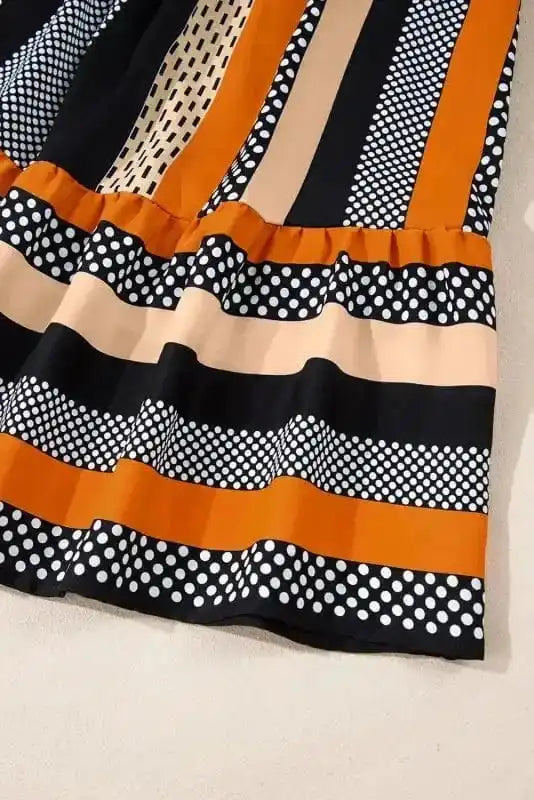 Mini Dresses Noir Polka Ruffle Mini Dress