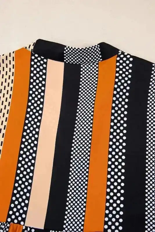 Mini Dresses Noir Polka Ruffle Mini Dress