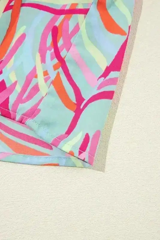 Mini Dresses Ocean Whispers Puff Sleeve Dress