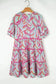 Mini Dresses Ocean Whispers Puff Sleeve Dress