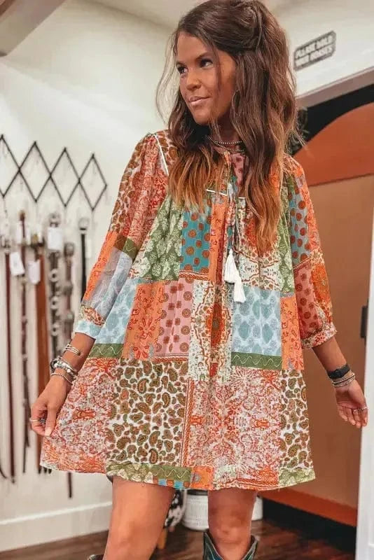 Mini Dresses Paisley Breeze Chiffon Dress
