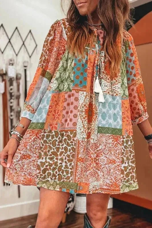Mini Dresses Paisley Breeze Chiffon Dress