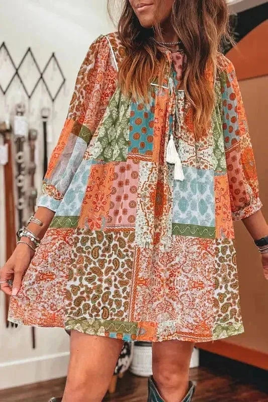 Mini Dresses Paisley Breeze Chiffon Dress