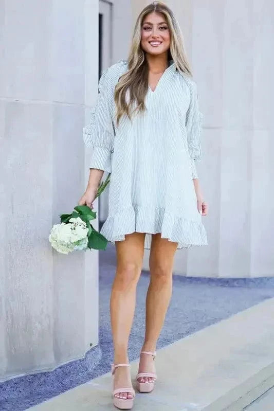 Mini Dresses Petite Elegance Ruffled Dress