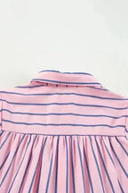 Mini Dresses Pinstripe Mini Shirt Dress