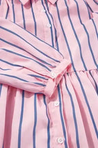Mini Dresses Pinstripe Mini Shirt Dress
