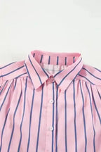 Mini Dresses Pinstripe Mini Shirt Dress