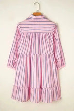 Mini Dresses Pinstripe Mini Shirt Dress