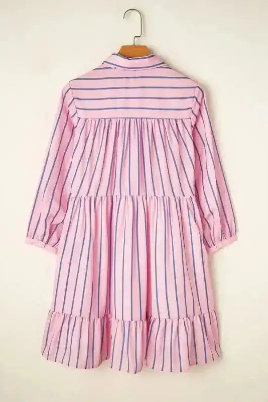 Mini Dresses Pinstripe Mini Shirt Dress