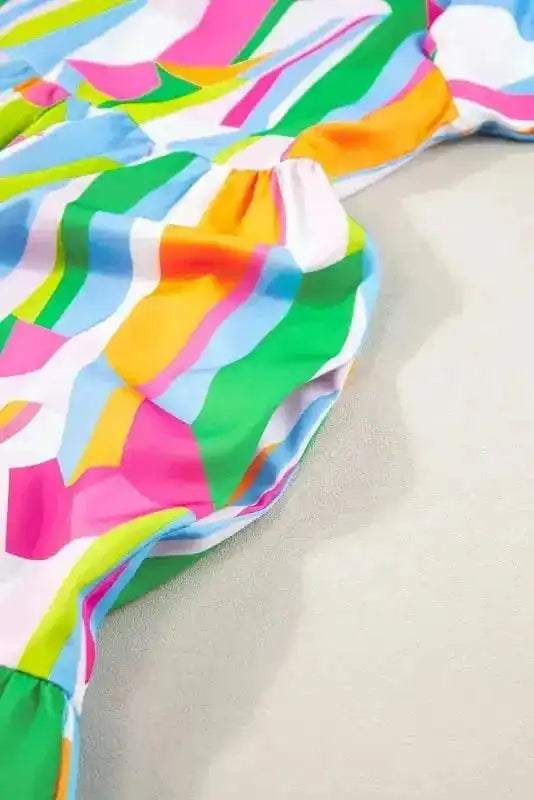 Mini Dresses Posh Print V-Neck Dress