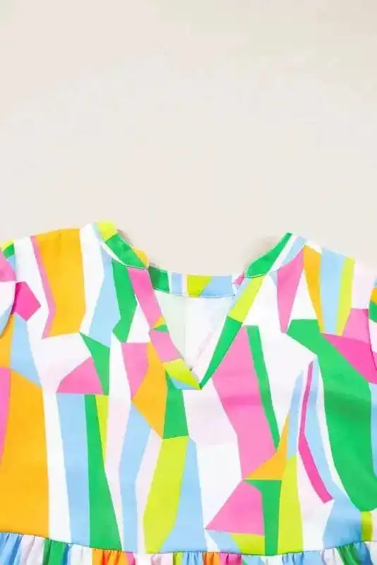 Mini Dresses Posh Print V-Neck Dress