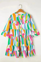 Mini Dresses Posh Print V-Neck Dress