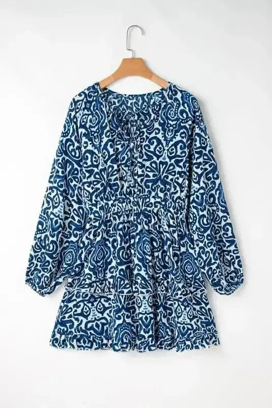 Mini Dresses Retro Charm Lace-Up Mini Dress