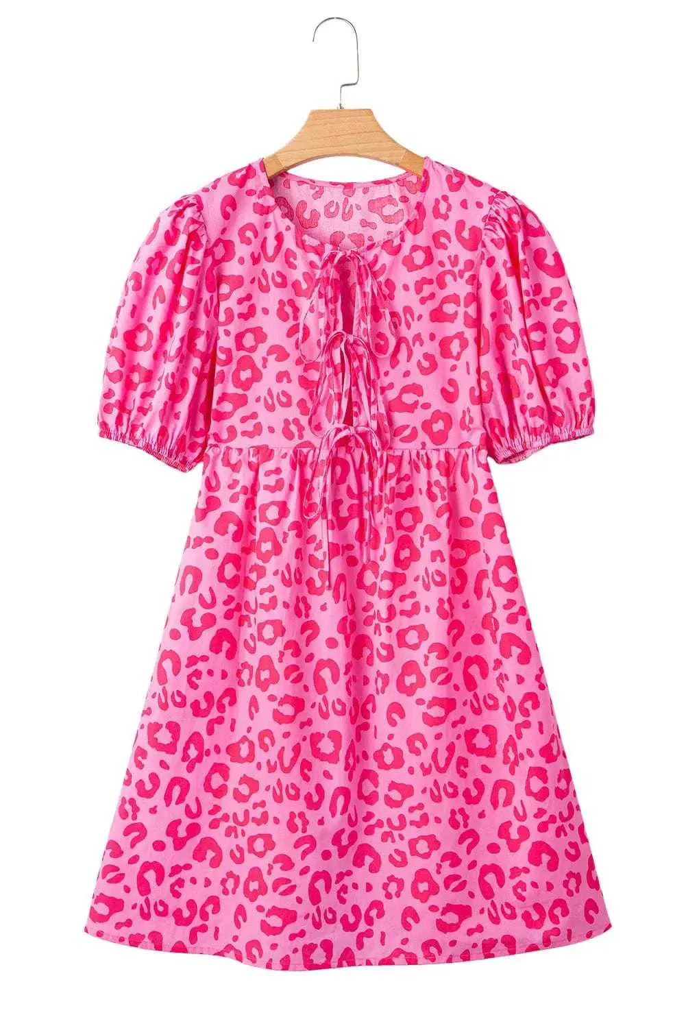 Mini Dresses Rose Leopard Chic Dress