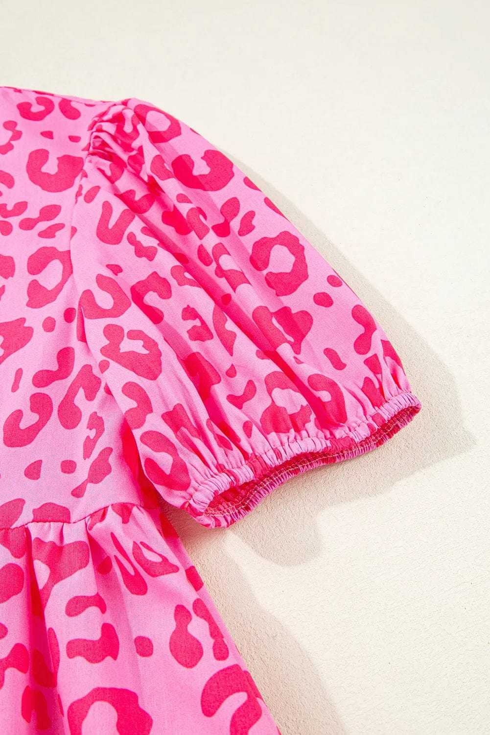 Mini Dresses Rose Leopard Chic Dress