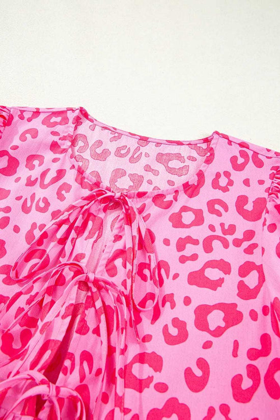 Mini Dresses Rose Leopard Chic Dress