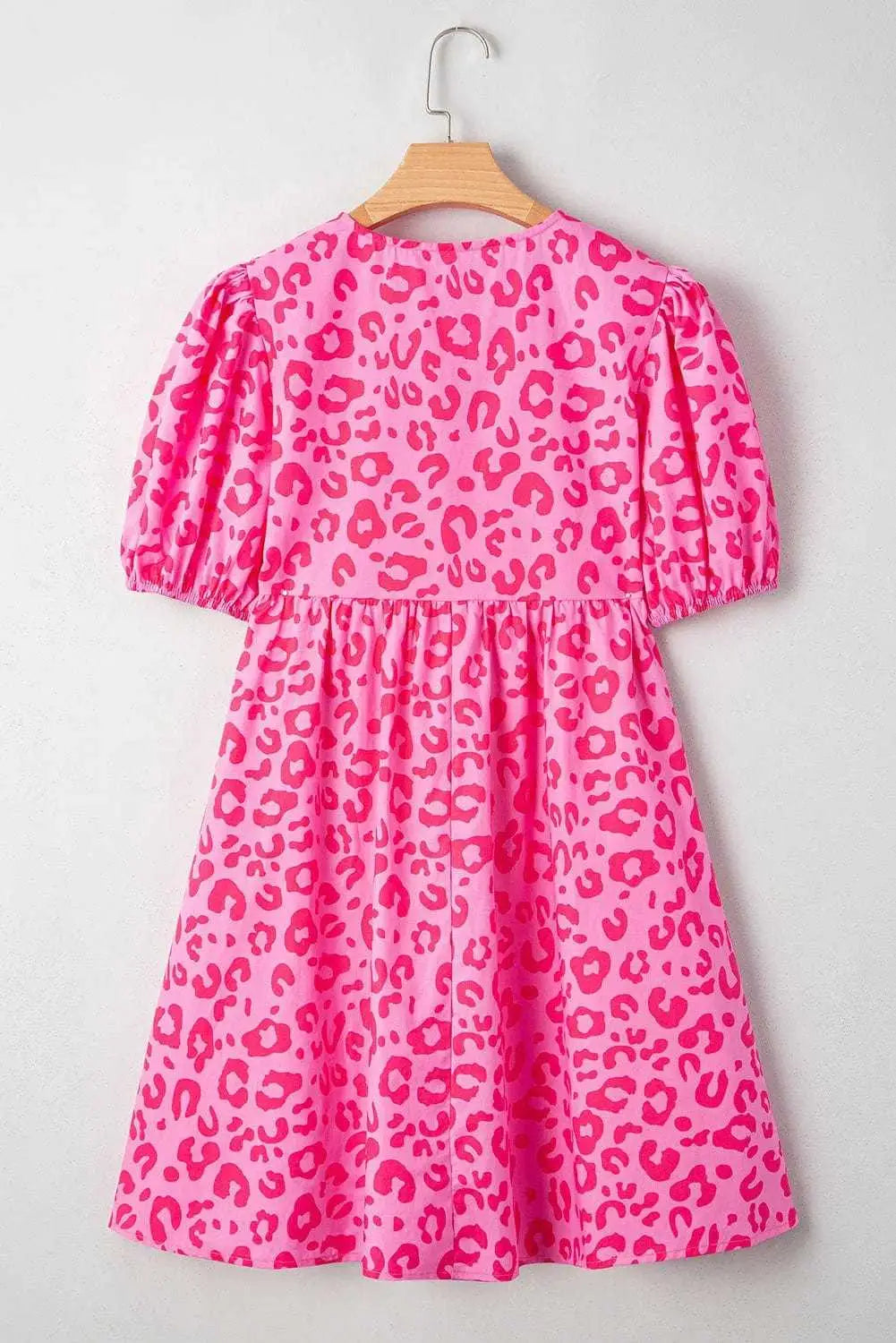 Mini Dresses Rose Leopard Chic Dress