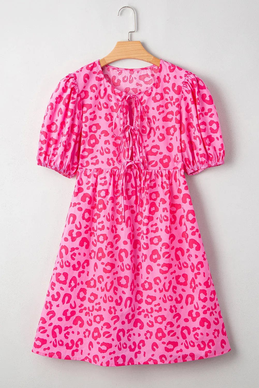 Mini Dresses Rose Leopard Chic Dress
