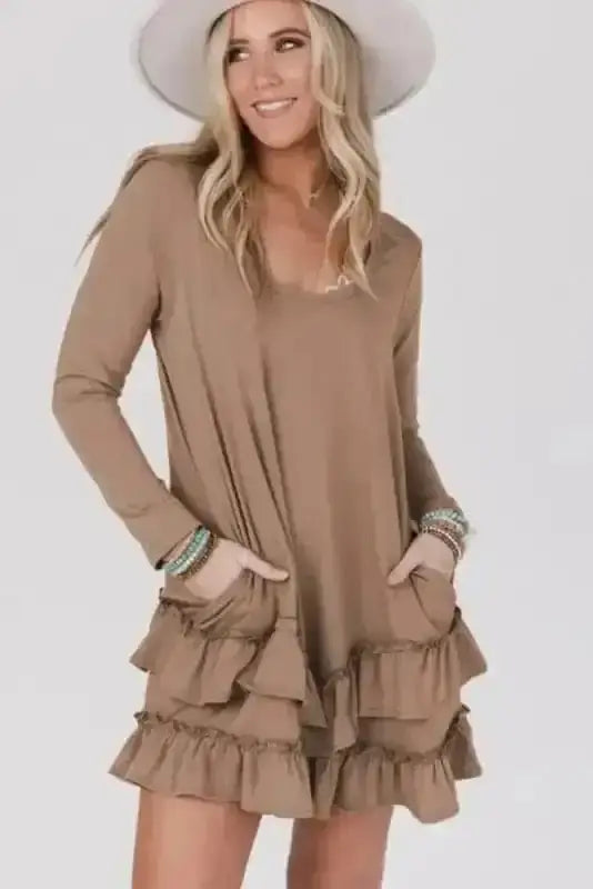 Mini Dresses Sassy Ruffle Mini Dress