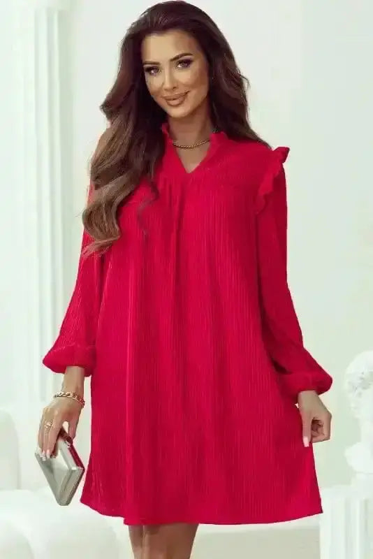 Mini Dresses Scarlet Frill Frolic Dress