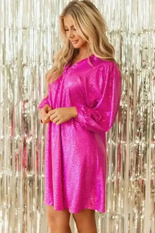 Mini Dresses Scarlet Sheen Leopard Babydoll Dress