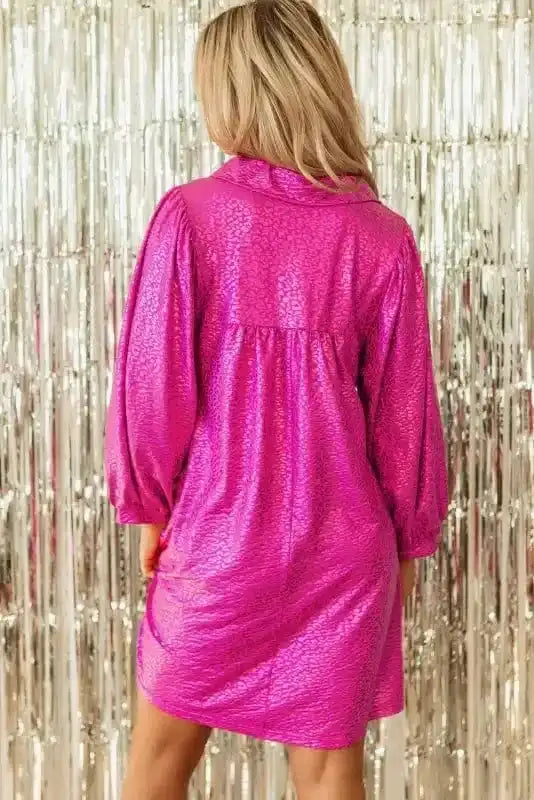 Mini Dresses Scarlet Sheen Leopard Babydoll Dress