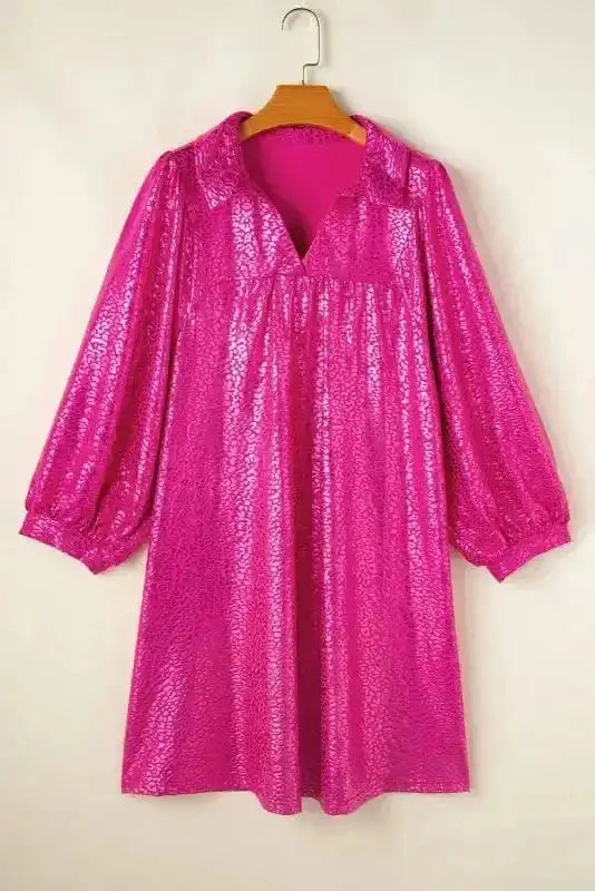 Mini Dresses Scarlet Sheen Leopard Babydoll Dress