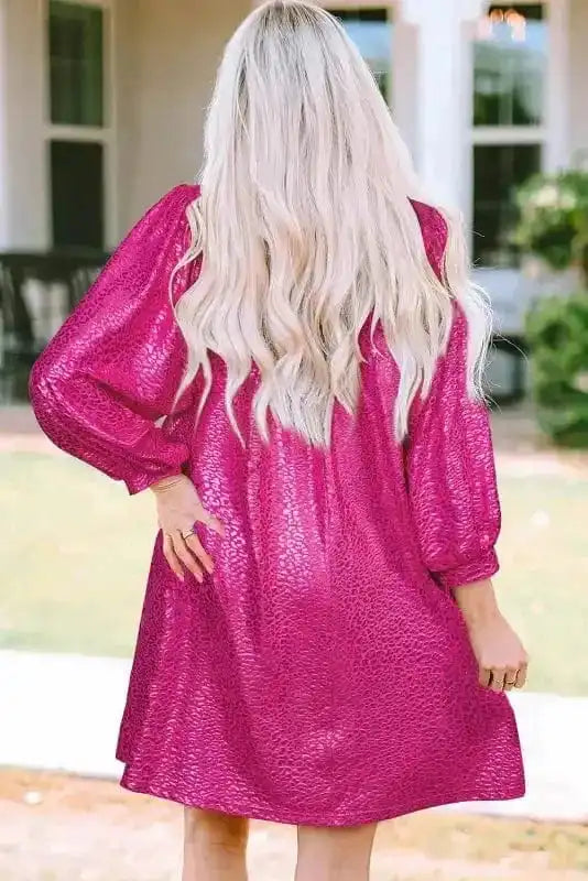 Mini Dresses Scarlet Sheen Leopard Babydoll Dress