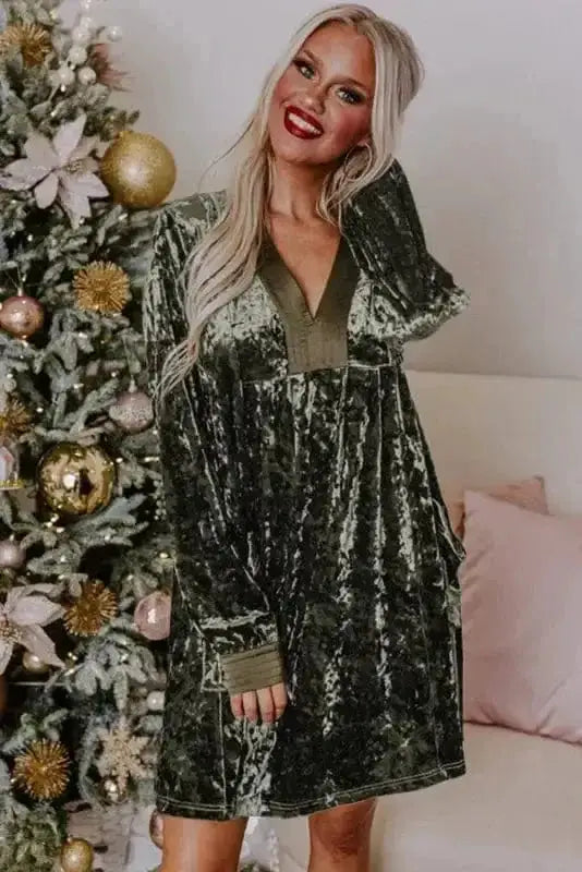 Mini Dresses Serenity Velvet Dress