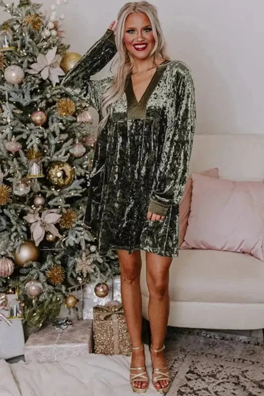 Mini Dresses Serenity Velvet Dress