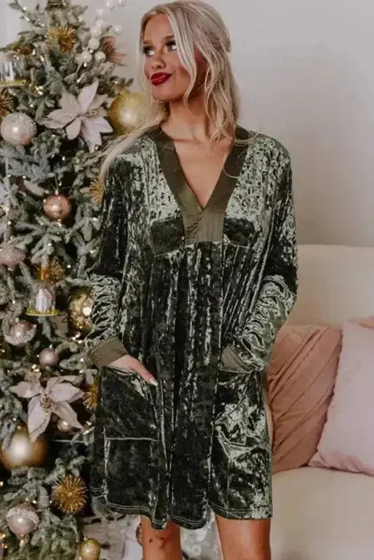 Mini Dresses Serenity Velvet Dress